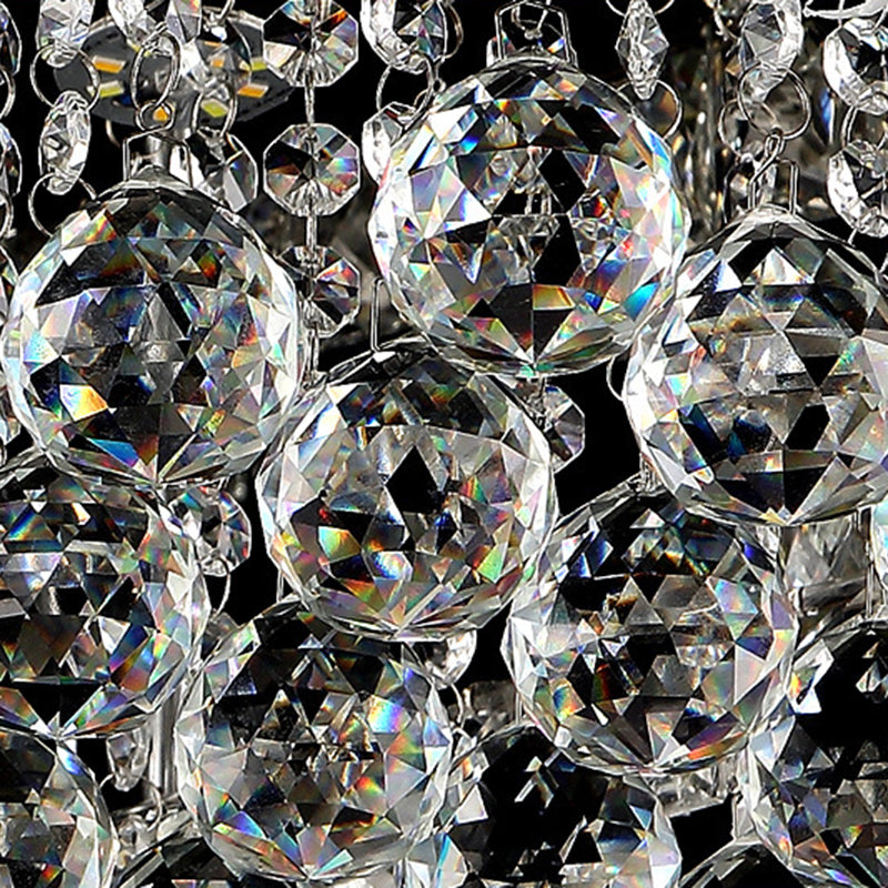 Crystal Geometric Flush Light Modern Flush Mount Lighting for Living Room