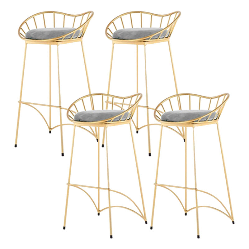 Contemporary Metal Counter Height Stools Low Black Stools for Bar