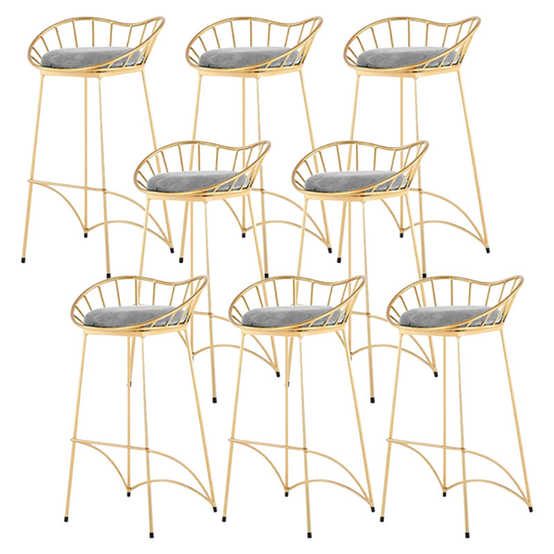 Contemporary Metal Counter Height Stools Low Black Stools for Bar