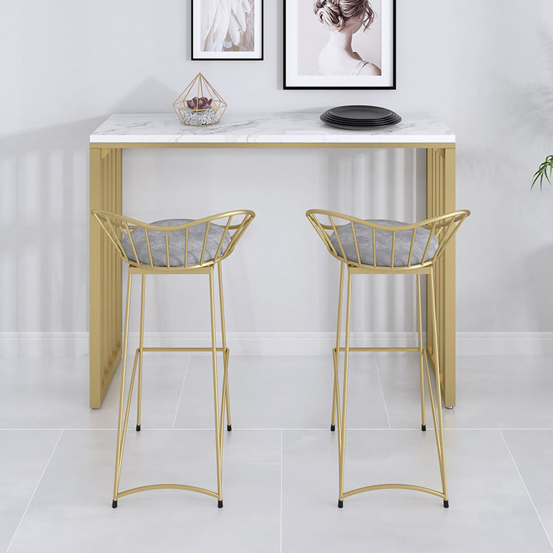 Contemporary Metal Counter Height Stools Low Black Stools for Bar