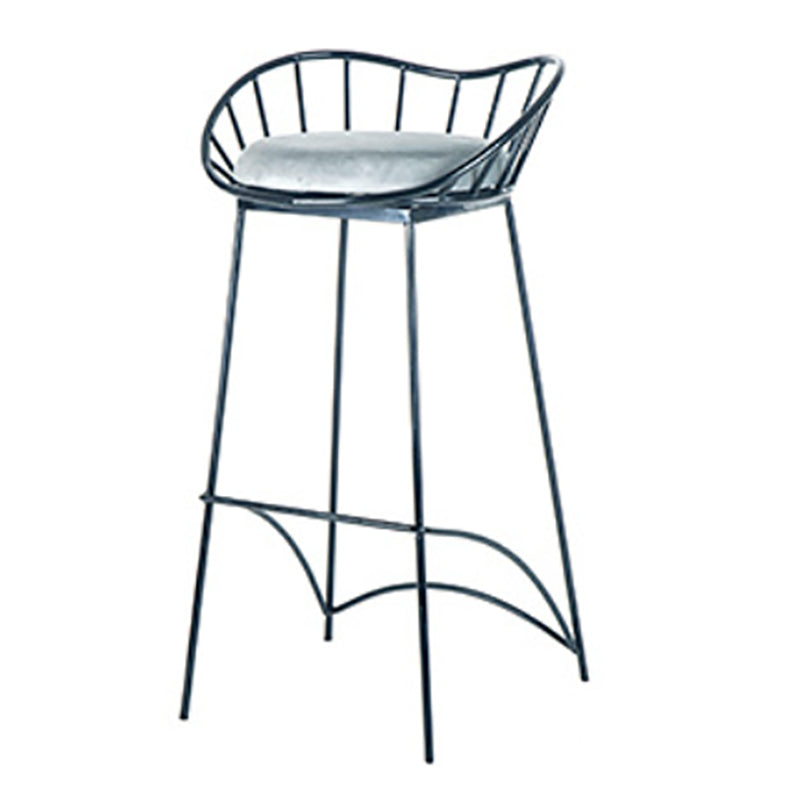 Contemporary Metal Counter Height Stools Low Black Stools for Bar