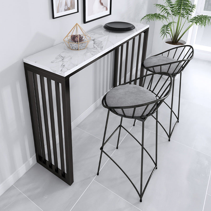 Contemporary Metal Counter Height Stools Low Black Stools for Bar