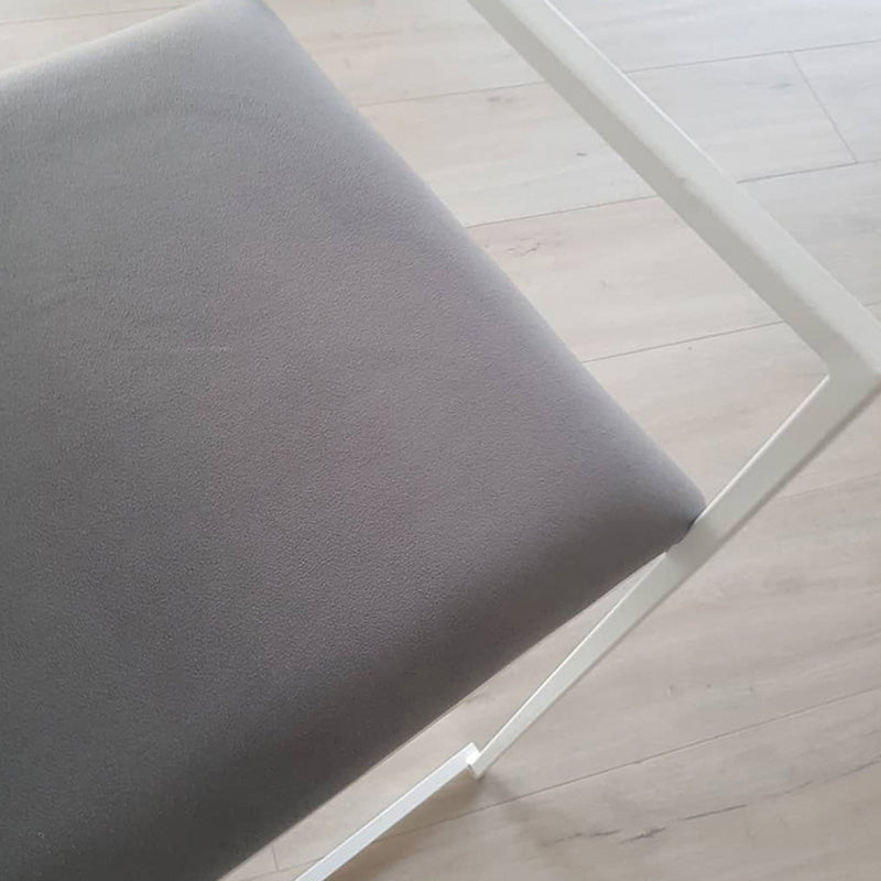 Contemporary Iron Counter Height Stools Low Back Bar Stool with Footrest