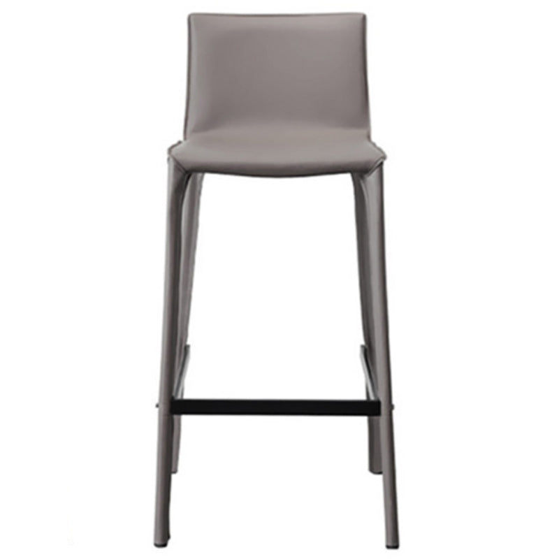 Contemporary Metal Counter Height Stools with Low Back Bar Stool