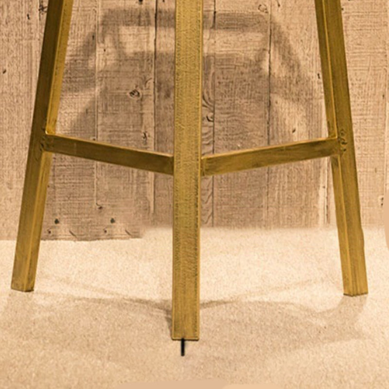 Modern Stackable Backrest Counter Stool Iron Cafe Bar Stool with Cushion and Pedal