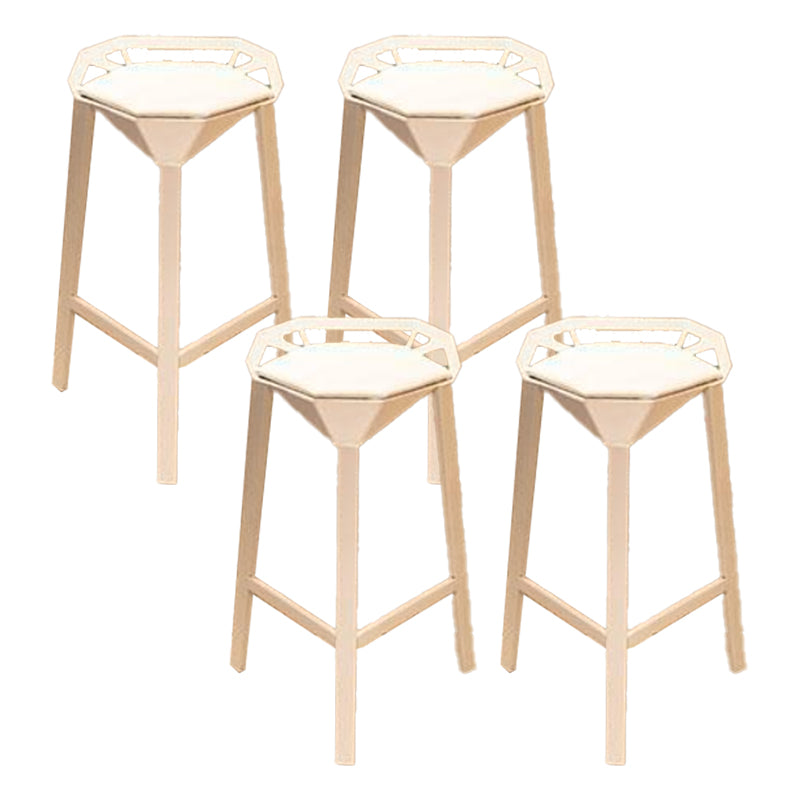 Modern Stackable Backrest Counter Stool Iron Cafe Bar Stool with Cushion and Pedal