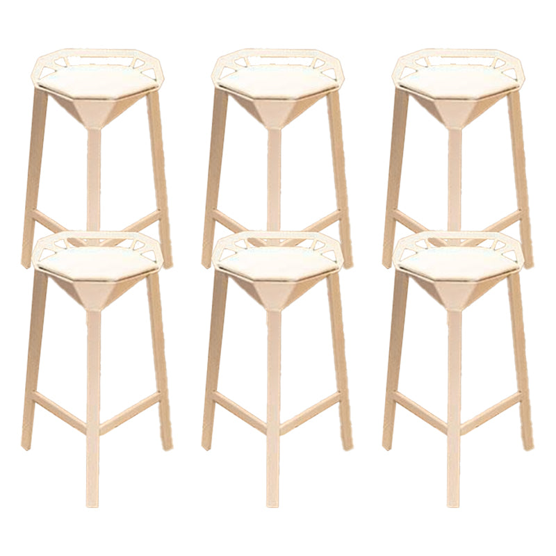 Modern Stackable Backrest Counter Stool Iron Cafe Bar Stool with Cushion and Pedal