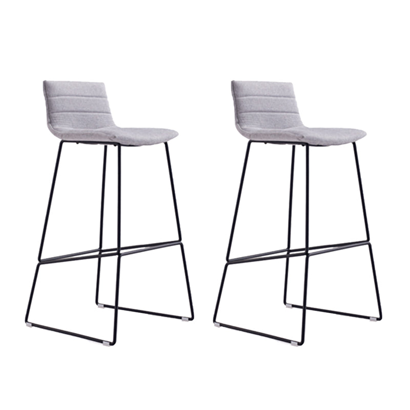 Contemporary Metal Counter Height Stool Backrest Bar Stool for Indoor
