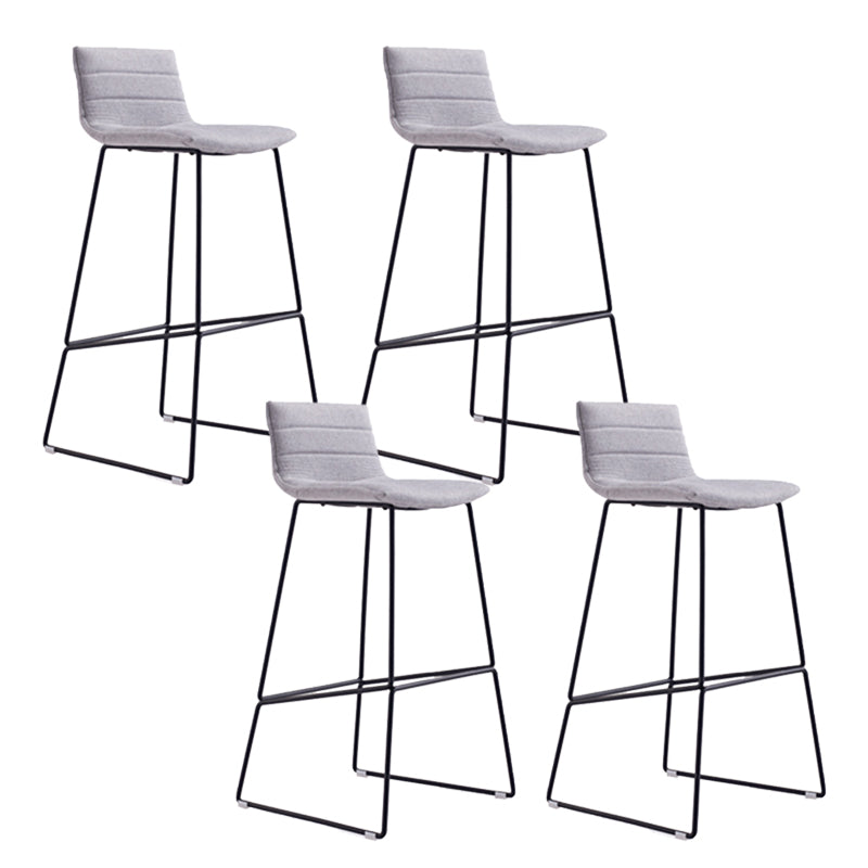 Contemporary Metal Counter Height Stool Backrest Bar Stool for Indoor