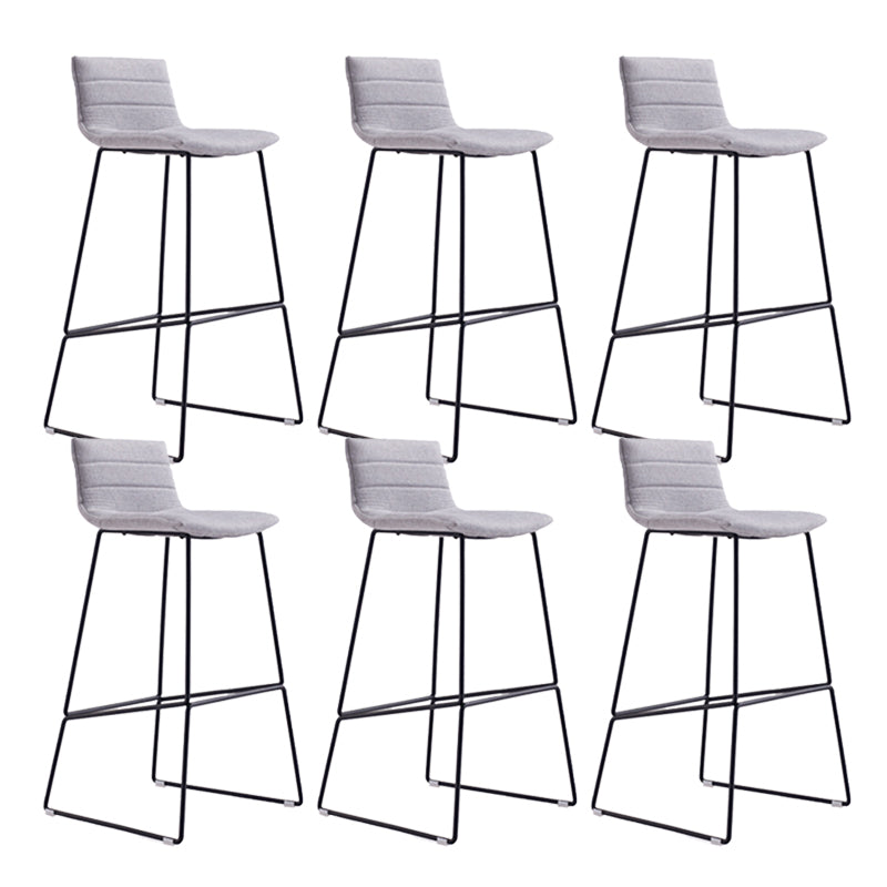Contemporary Metal Counter Height Stool Backrest Bar Stool for Indoor