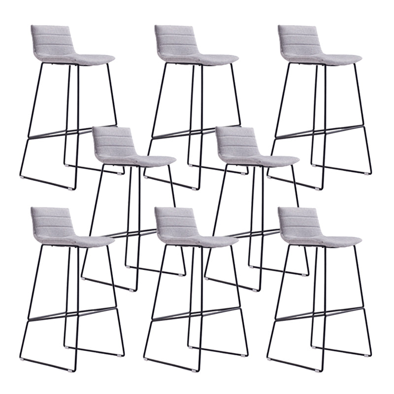 Contemporary Metal Counter Height Stool Backrest Bar Stool for Indoor