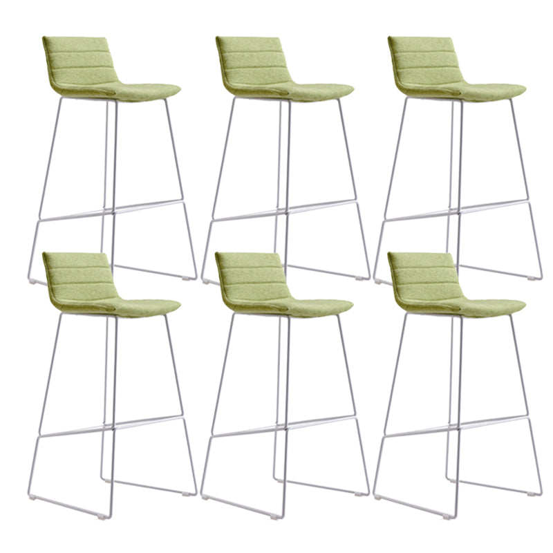 Contemporary Metal Counter Height Stool Backrest Bar Stool for Indoor