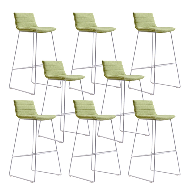 Contemporary Metal Counter Height Stool Backrest Bar Stool for Indoor