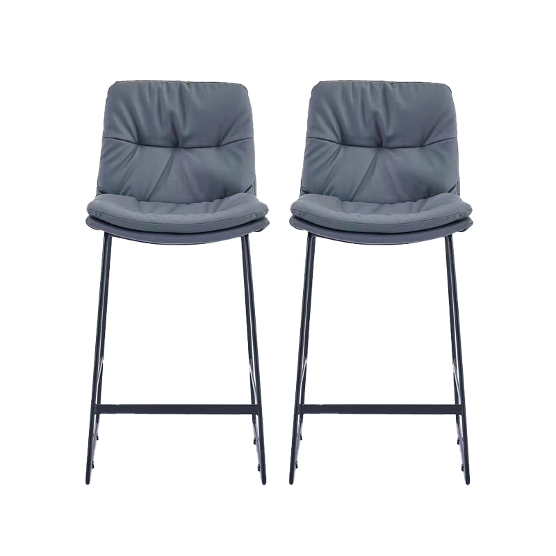 Glam Metal Counter Height Stool with Cushion Bar Stool for Indoor