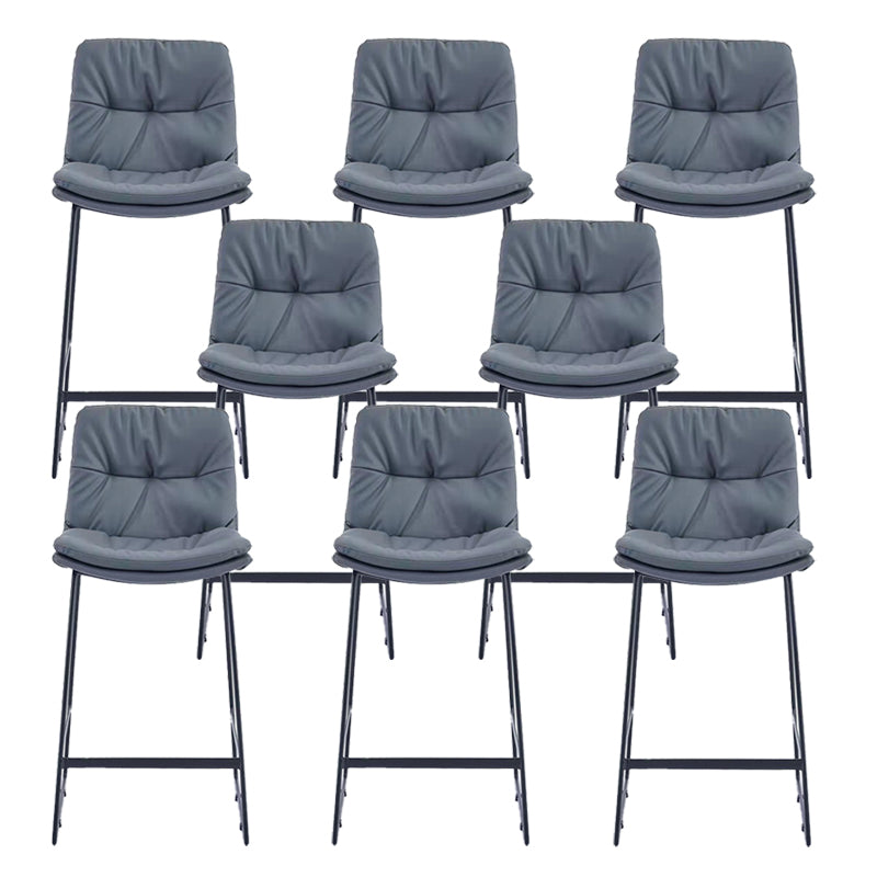 Glam Metal Counter Height Stool with Cushion Bar Stool for Indoor