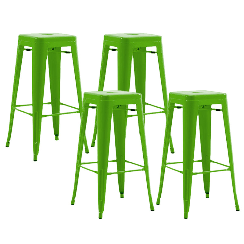 Industrial Stackable Backrest Counter Stool Iron Bar Stool with Pedal for Cafe