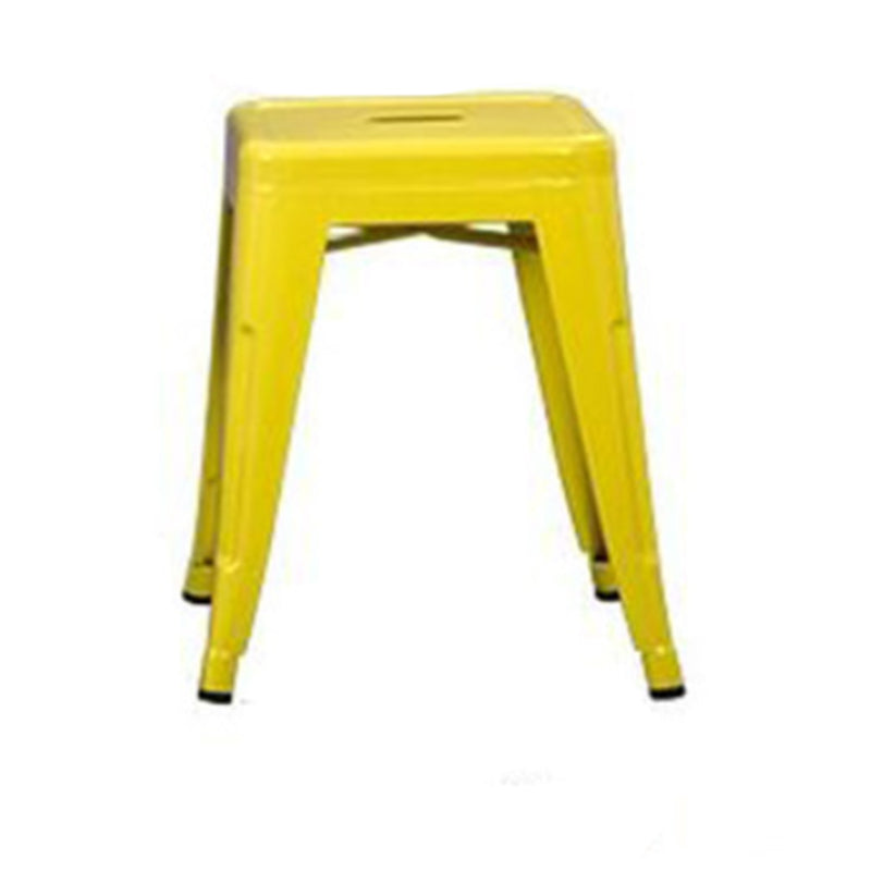 Industrial Style Iron Counter Stool Cafe Bar Stool with Metal Seat