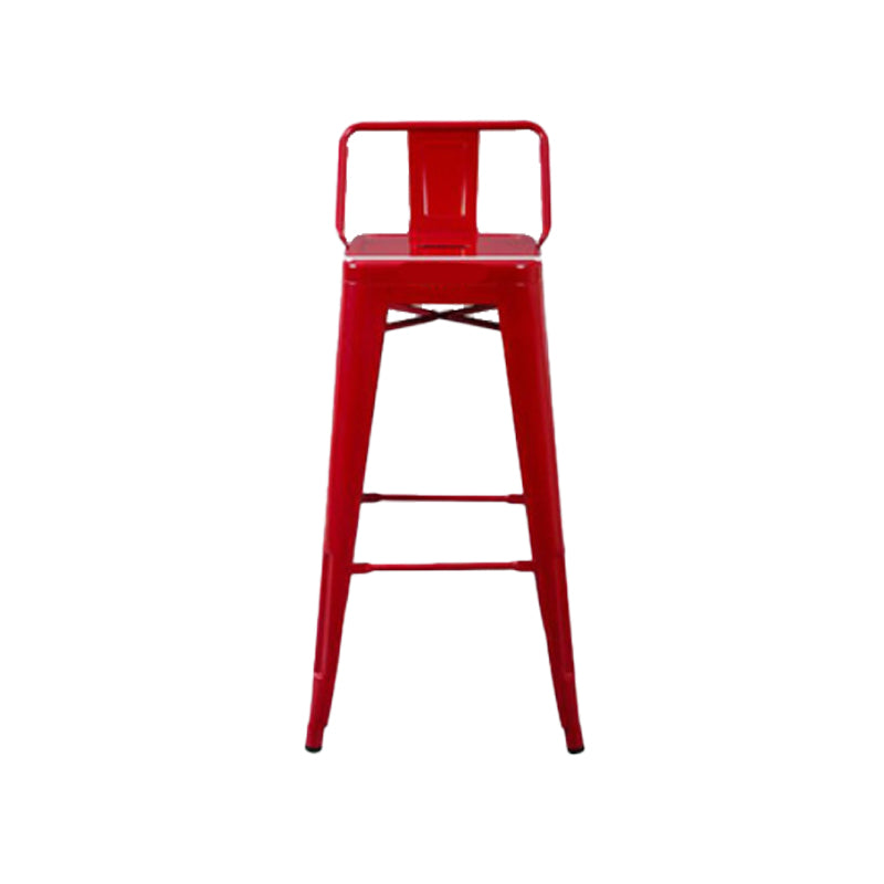 Industrial Style Iron Counter Stool Cafe Bar Stool with Metal Seat