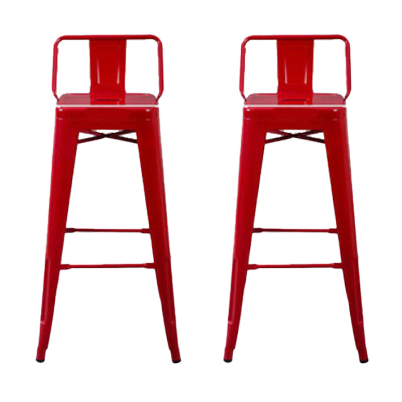 Industrial Style Iron Counter Stool Cafe Bar Stool with Metal Seat