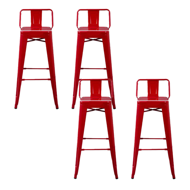 Industrial Style Iron Counter Stool Cafe Bar Stool with Metal Seat