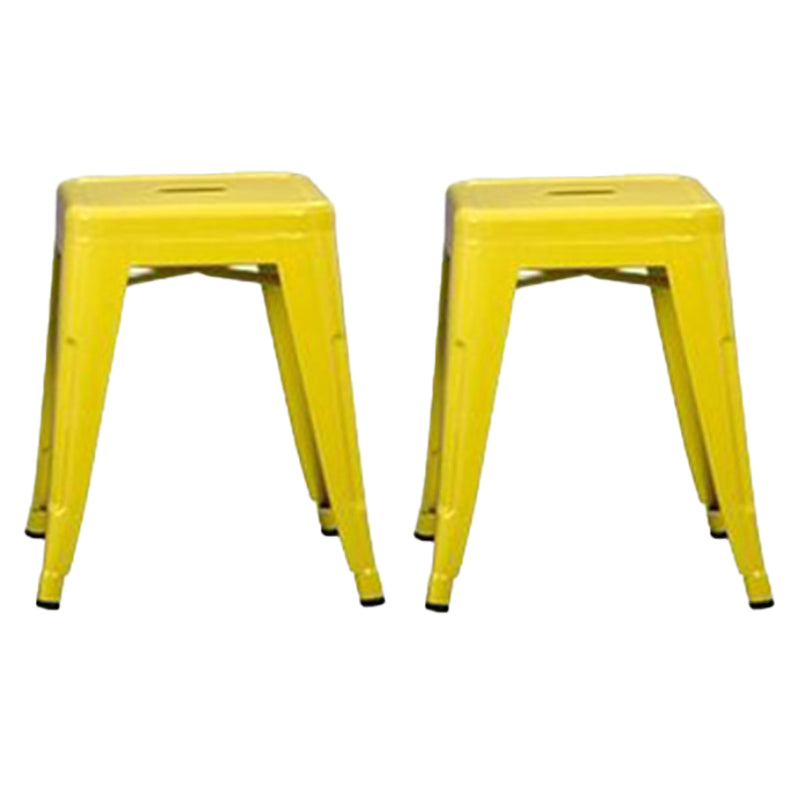 Industrial Style Iron Counter Stool Cafe Bar Stool with Metal Seat