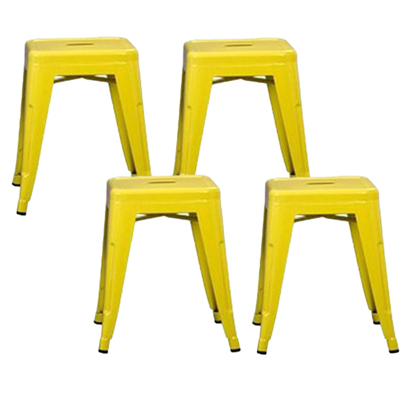 Industrial Style Iron Counter Stool Cafe Bar Stool with Metal Seat