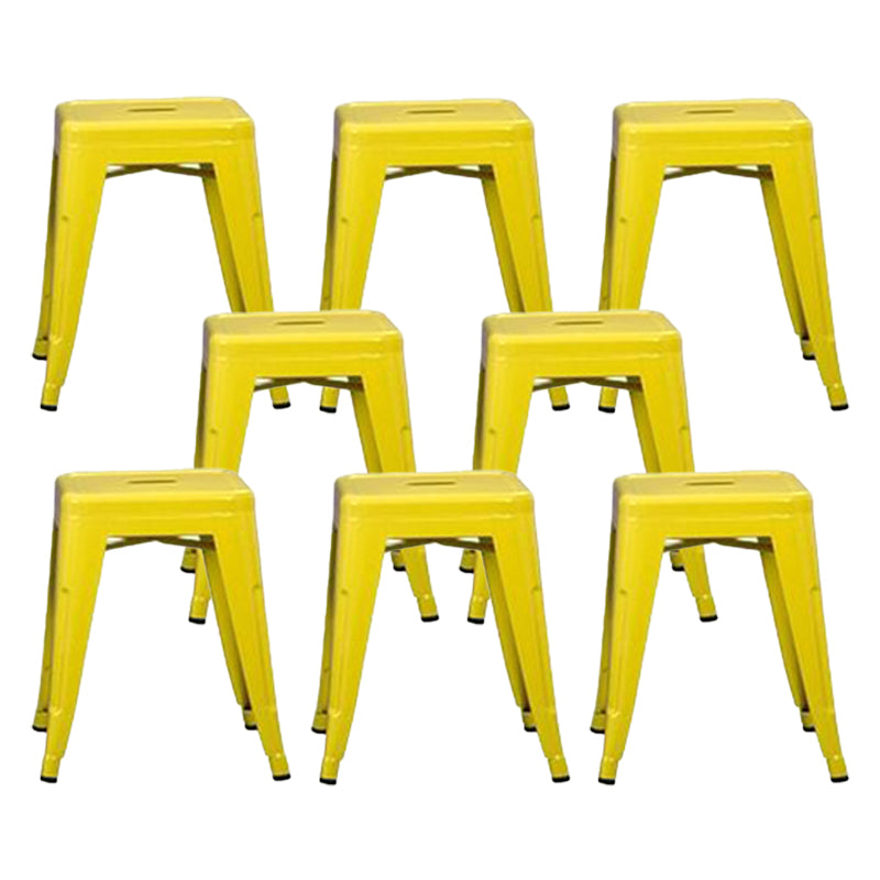 Industrial Style Iron Counter Stool Cafe Bar Stool with Metal Seat