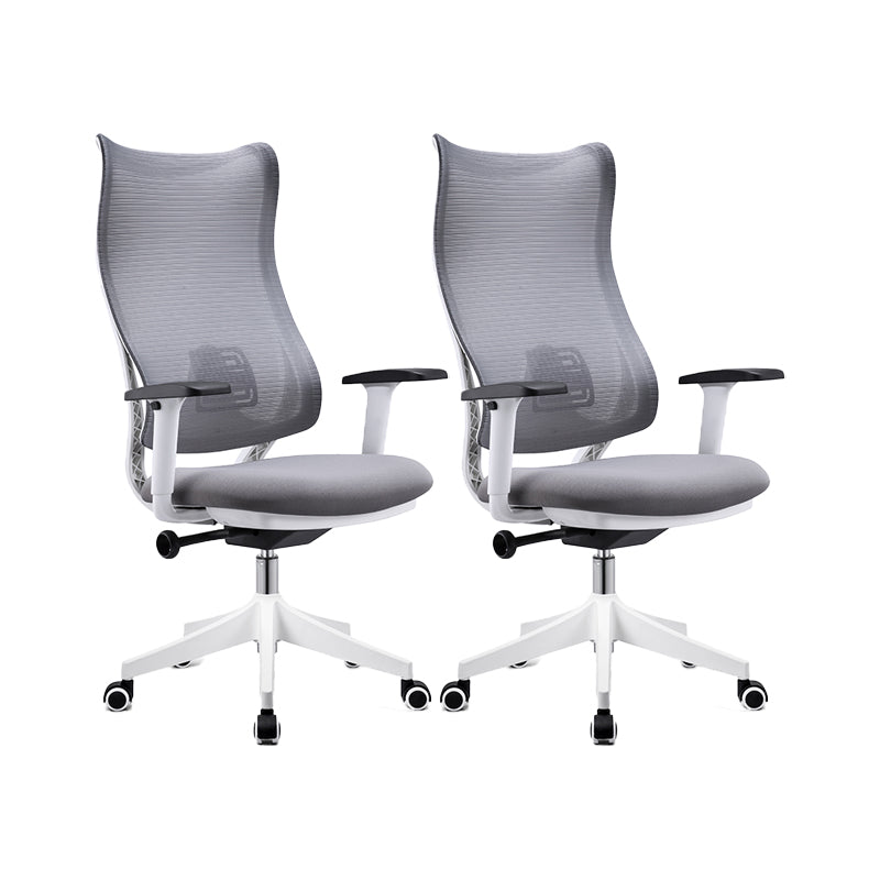 Contemporary Breathable AirGrid Swivel Chair Microfiber Conference High Back Chair