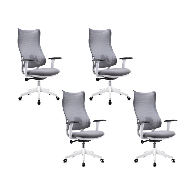 Contemporary Breathable AirGrid Swivel Chair Microfiber Conference High Back Chair