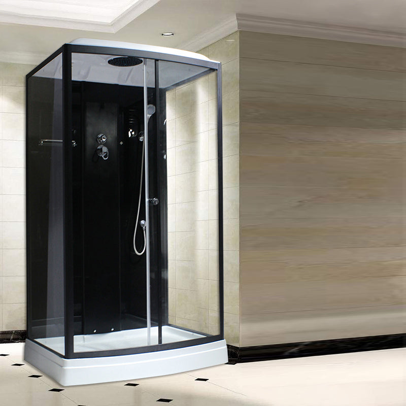 Rectangle Framed Shower Stall Corner Single Sliding Shower Stall