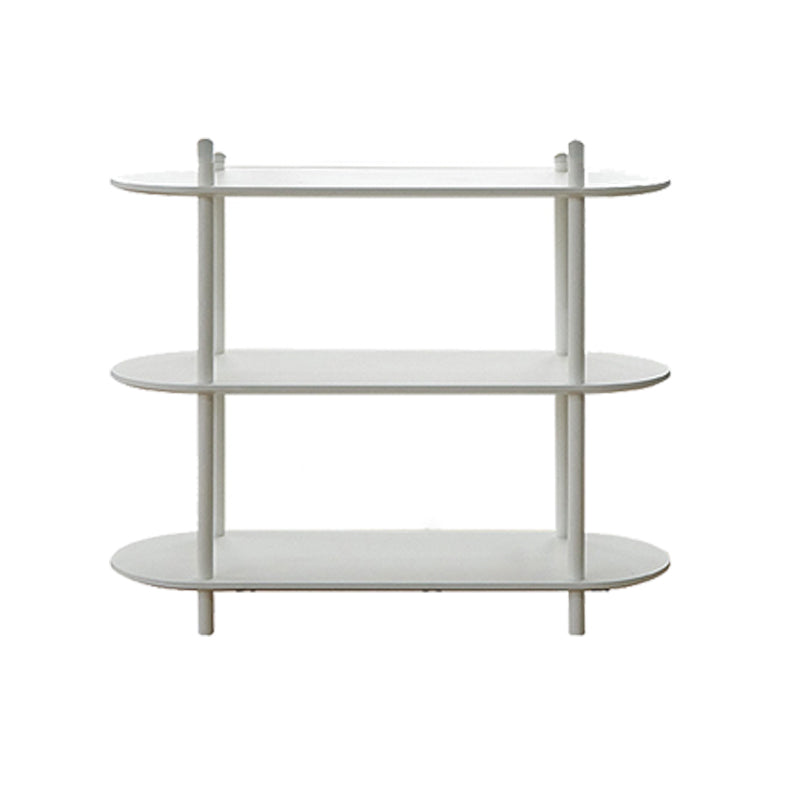 Modern White Solid Wooden Bookcase Open Shelf Bookshelf for Bedroom