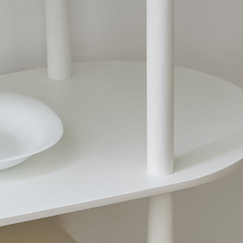 Modern White Solid Wooden Bookcase Open Shelf Bookshelf for Bedroom