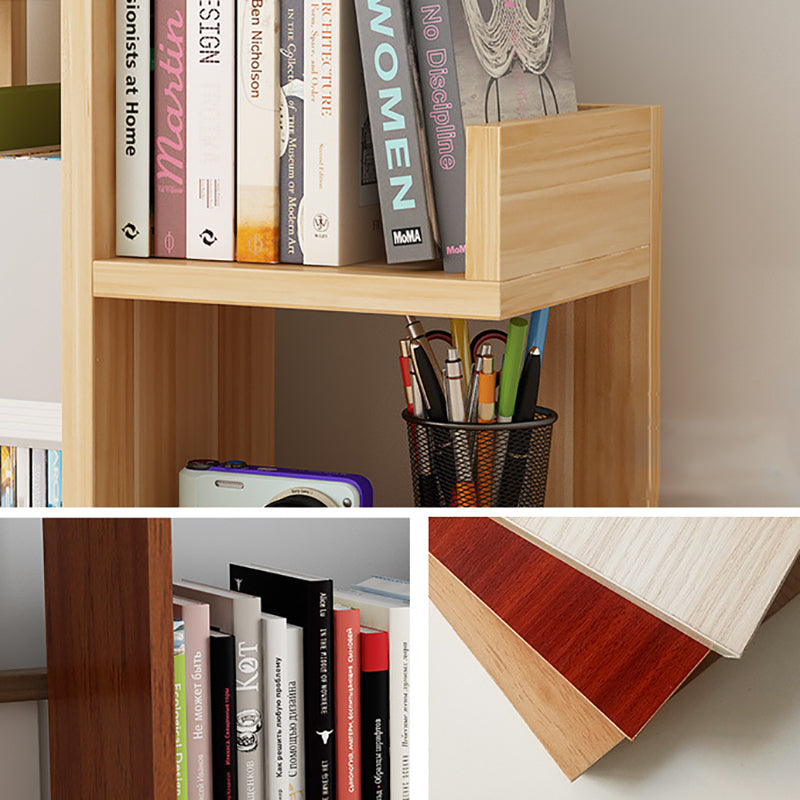 Standard Engineered Wood Book Shelf Contemporary Open Bookcase