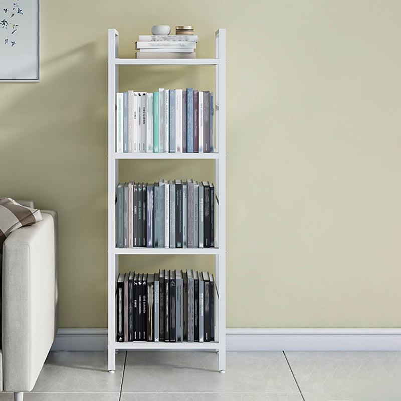 Modern White/Grey Metal Bookshelf Standard Vertical Open Shelf Bookcase