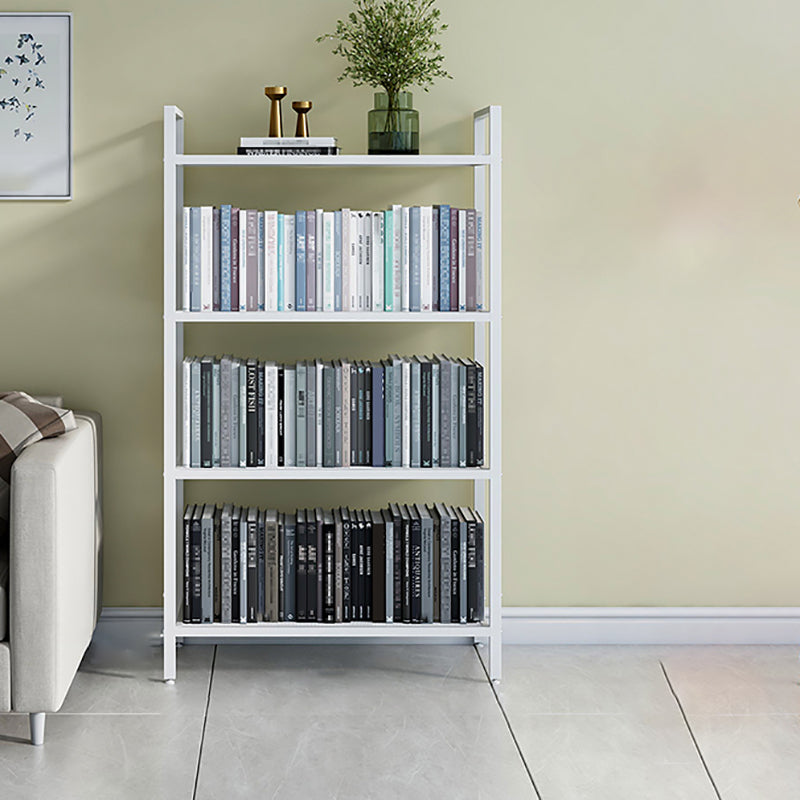 Modern White/Grey Metal Bookshelf Standard Vertical Open Shelf Bookcase