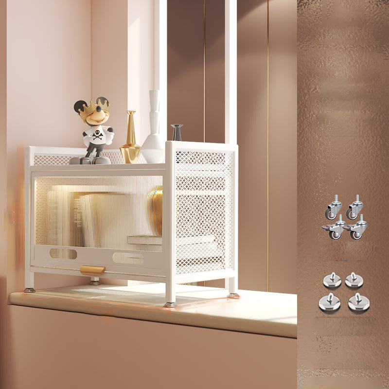 12.6" W Matte Finish Bookshelf for Living Room, Steel Standard Shelf Bookcase