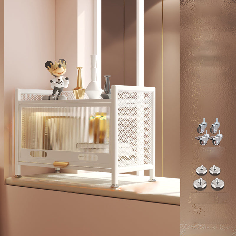 12.6" W Matte Finish Bookshelf for Living Room, Steel Standard Shelf Bookcase