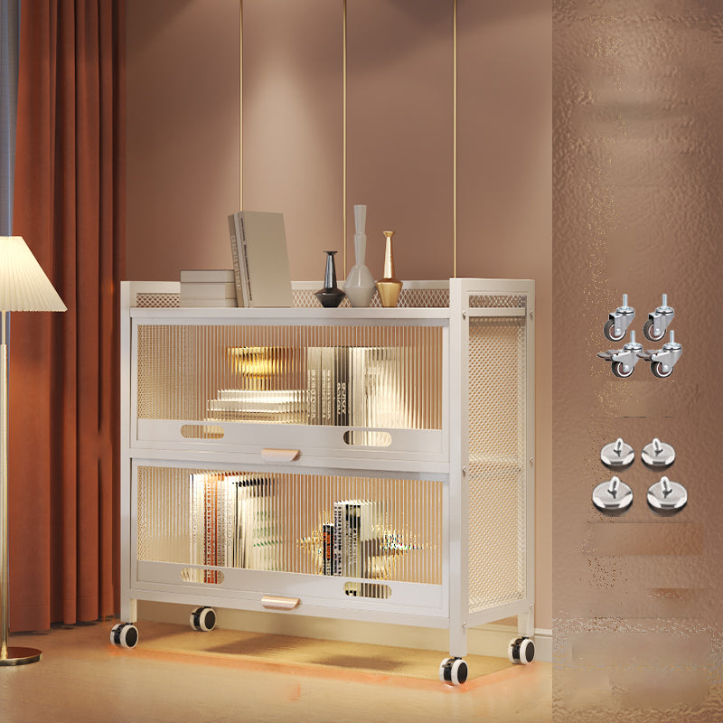 12.6" W Matte Finish Bookshelf for Living Room, Steel Standard Shelf Bookcase