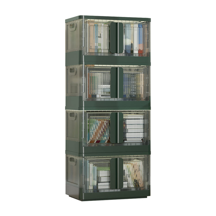 Contemporary Shelf Bookcase Folding Closed Back Plastic Bookcase