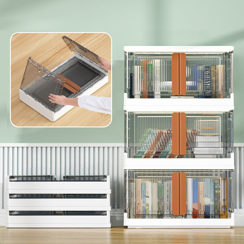 Contemporary Shelf Bookcase Folding Closed Back Plastic Bookcase
