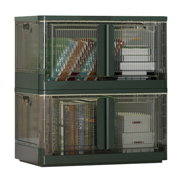 Contemporary Shelf Bookcase Folding Closed Back Plastic Bookcase