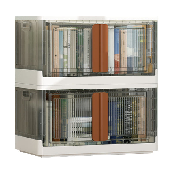 Contemporary Shelf Bookcase Folding Closed Back Plastic Bookcase