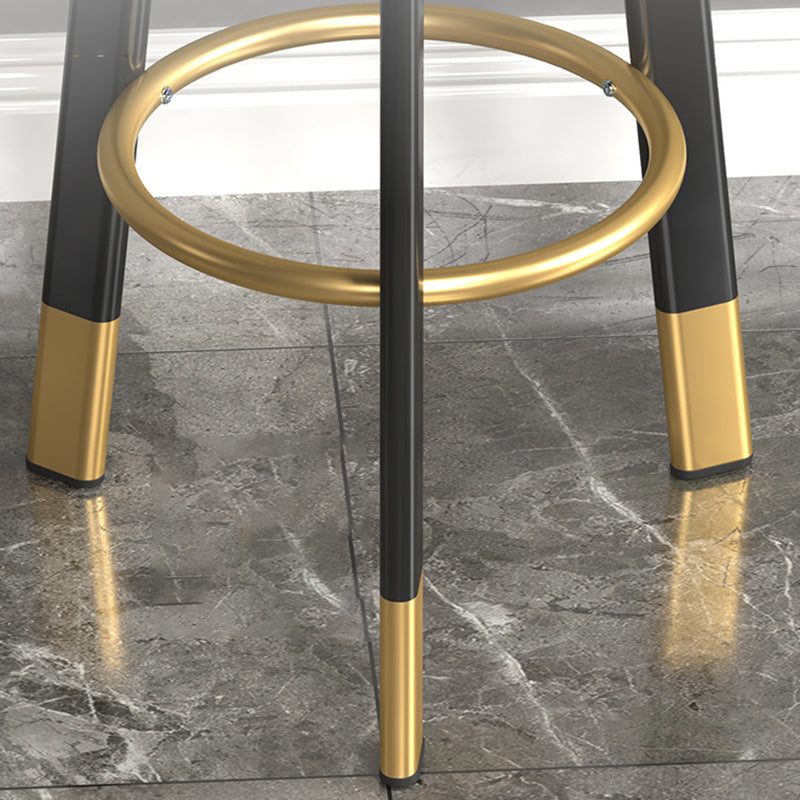 Contemporary Leather Counter Height Stools Bucket Bar Stool for Indoor