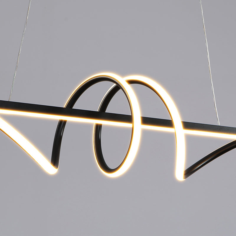 LED Kitchen Island Lighting Modern Golden/Black Ceiling Light for Foyer