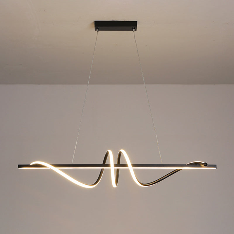 LED Kitchen Island Lighting Modern Golden/Black Ceiling Light for Foyer
