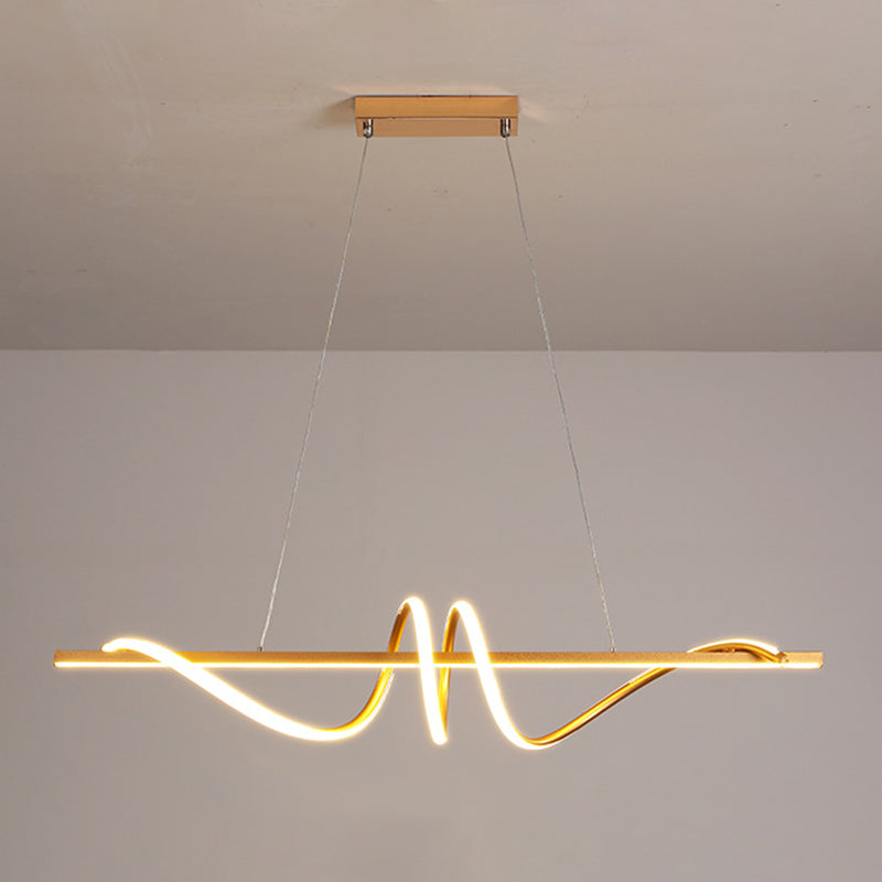 LED Kitchen Island Lighting Modern Golden/Black Ceiling Light for Foyer