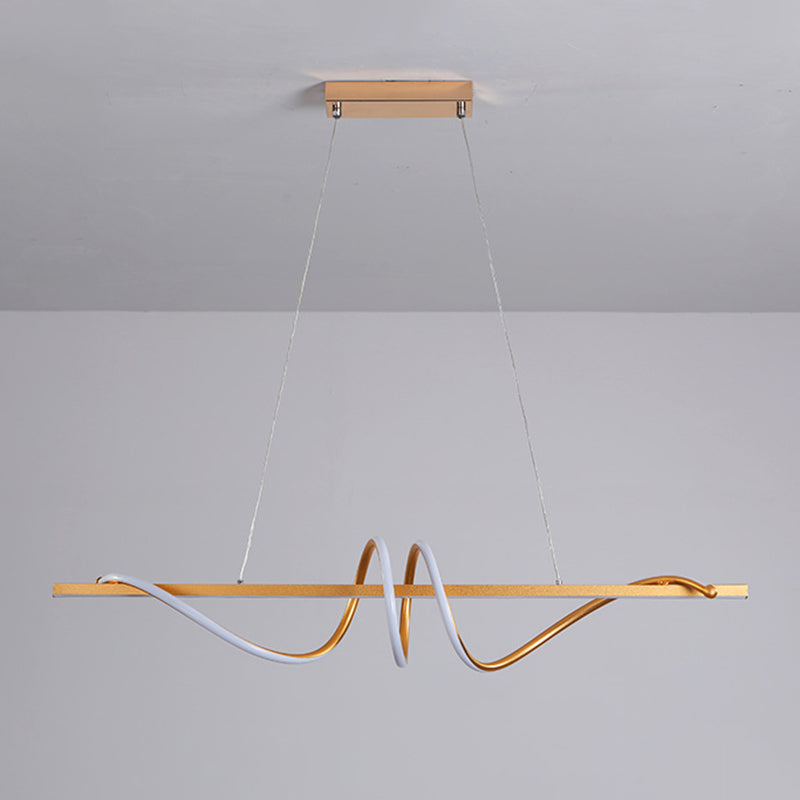 LED Kitchen Island Lighting Modern Golden/Black Ceiling Light for Foyer