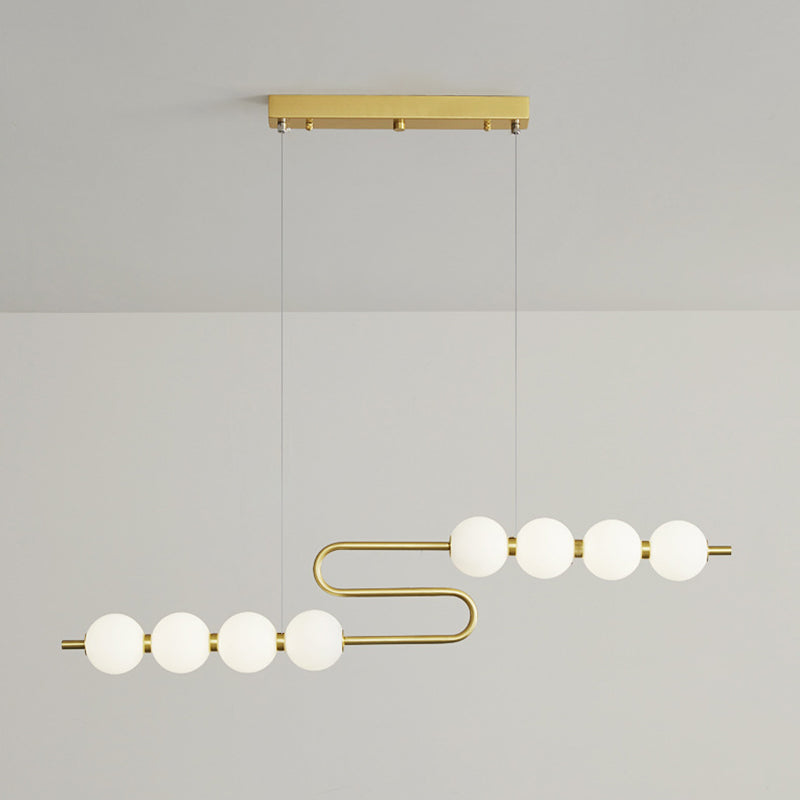 Modern Style Ball Shape Island Pendants Glass Pendant Lights for Dining Room