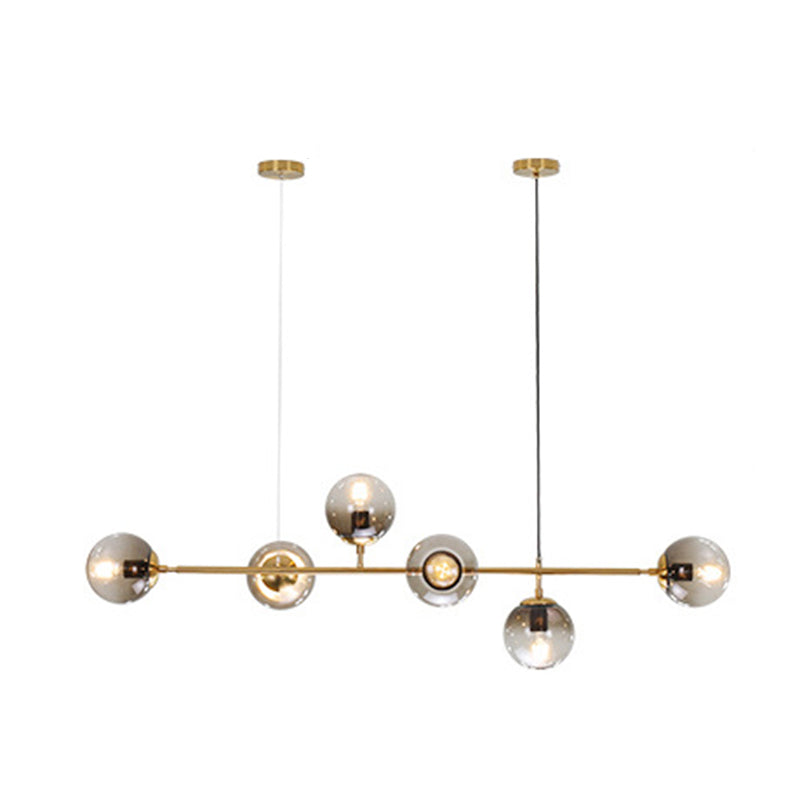 Modernism Metal Kitchen Island Lighting Globe Shaded Ceiling Light for Home