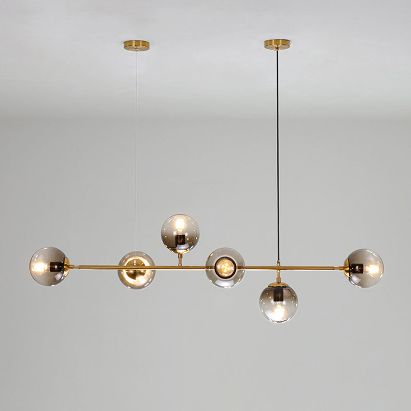 Modernism Metal Kitchen Island Lighting Globe Shaded Ceiling Light for Home